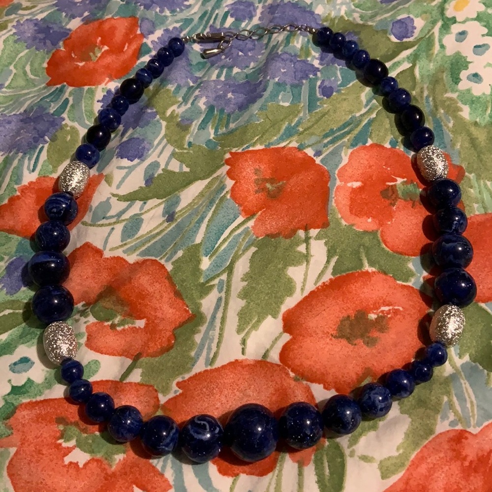 LAST CHANCE ✨ Blue/Silver Beaded Necklace